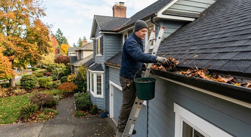 Gutter Leaf Clearing in Rochester, NY